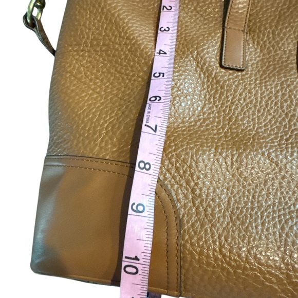 Coach Hadley Luxe Grain Leather Duffle Bag Brown Pebbled Leather - Picture 9 of 10